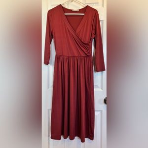Reborn J Burgundy Dress